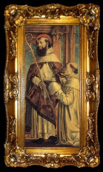 framed  Bernardo Zenale St.Bernard and a Cistercian Monk, ta009-2